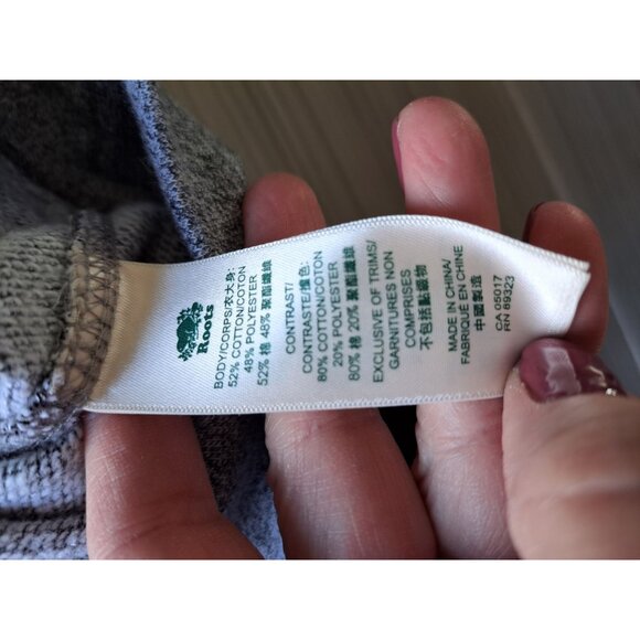 Roots Kids Canada Gray Hoodie Sweatshirt 4T Maple Leaf Flag Cotton/Polyester - Picture 5 of 5